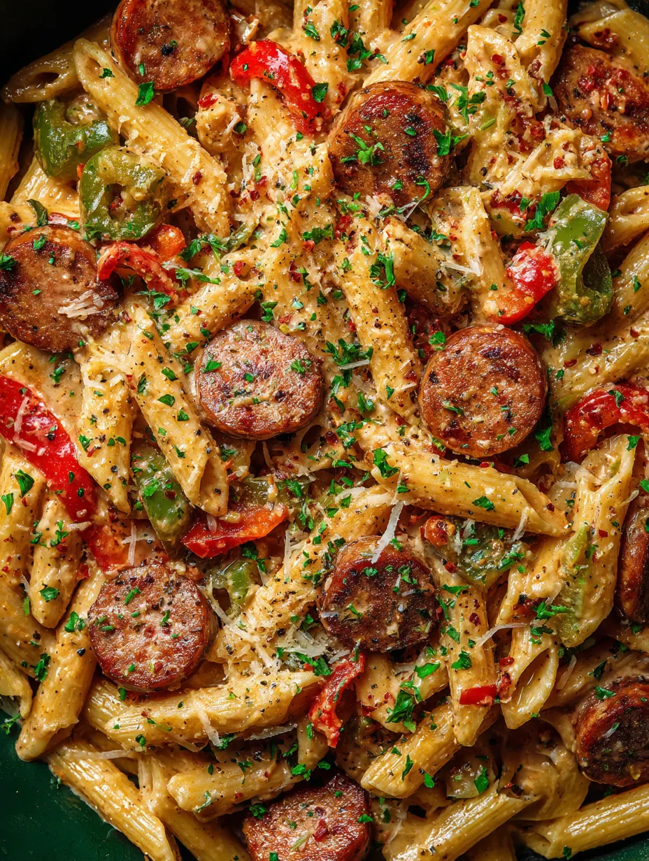Creamy Cajun Sausage Pasta