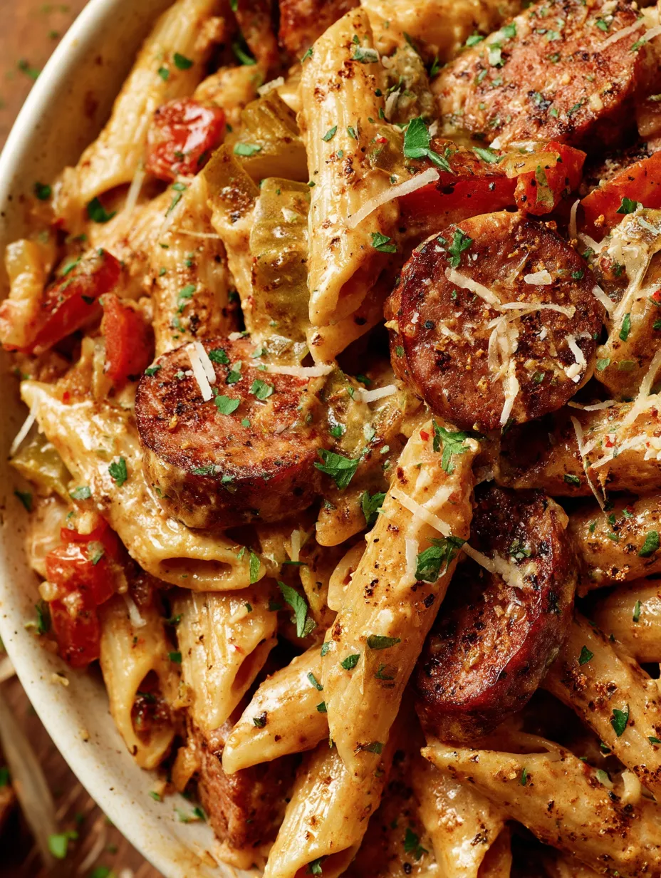 Creamy Cajun Sausage Pasta