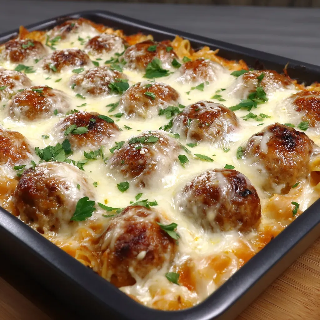 Dump-and-Bake Meatball Casserole