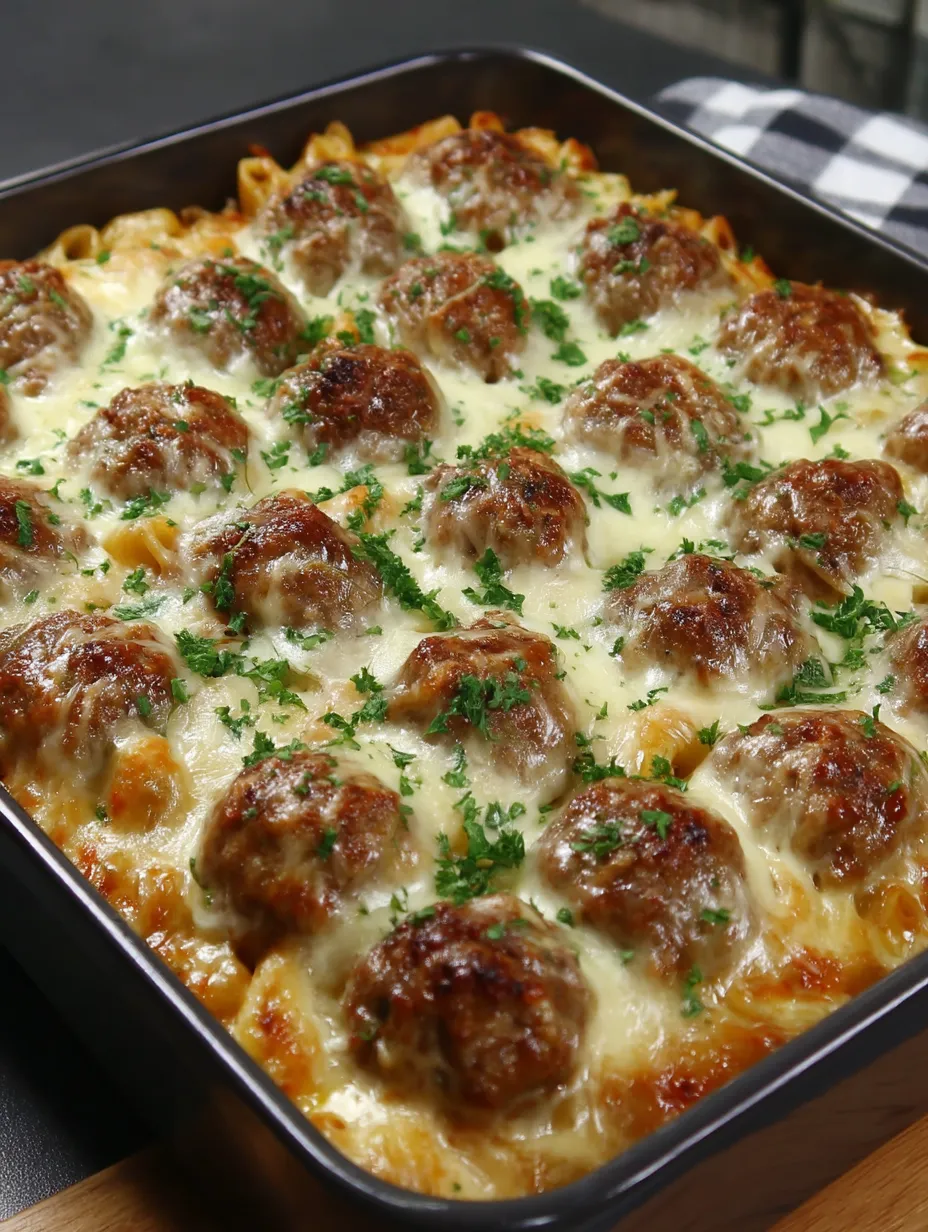 Dump-and-Bake Meatball Casserole