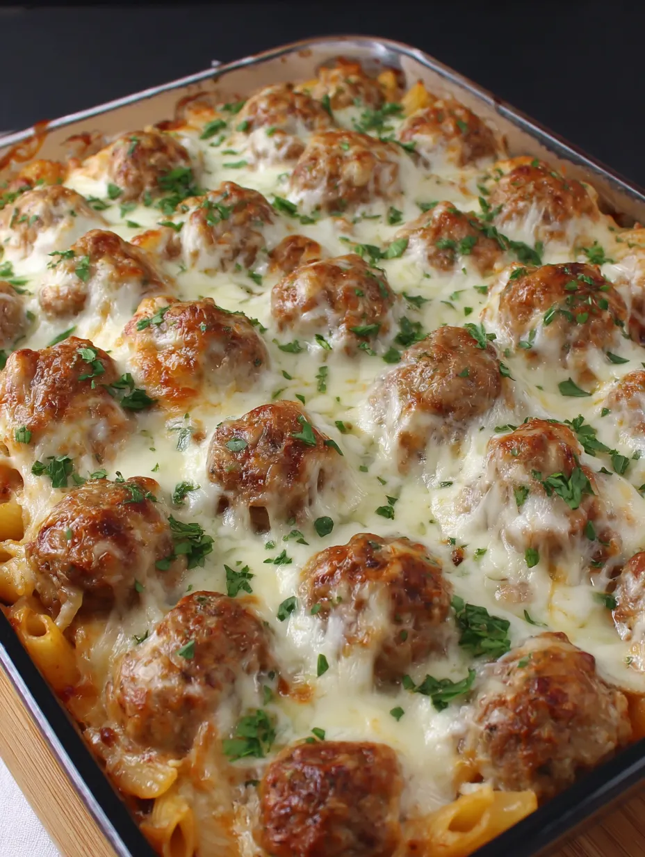 Dump-and-Bake Meatball Casserole