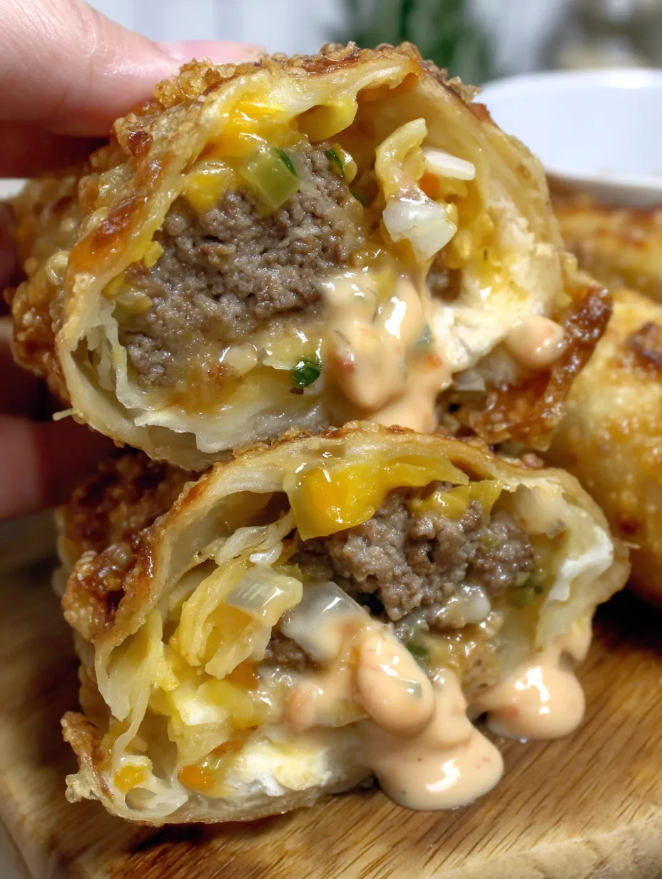 Cheeseburger Egg Roll Recipe