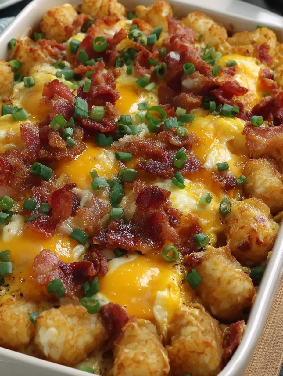 Bacon, Egg, and Tater Tot Casserole