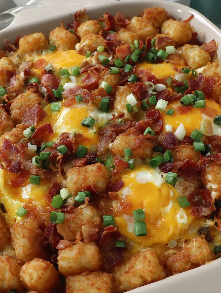 Bacon, Egg, and Tater Tot Casserole