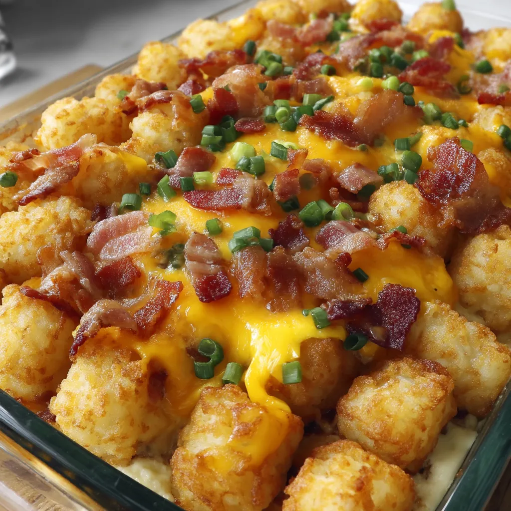 Bacon, Egg, and Tater Tot Casserole