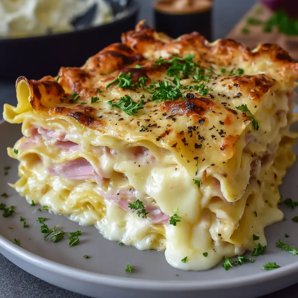 Lasagna with Ham and Cheese