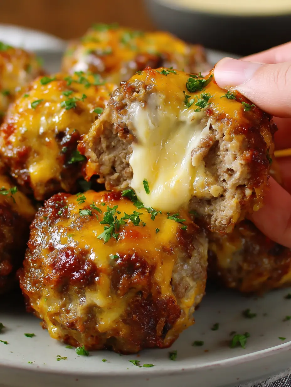 Cheesy Stuffed Meatloaf Bites