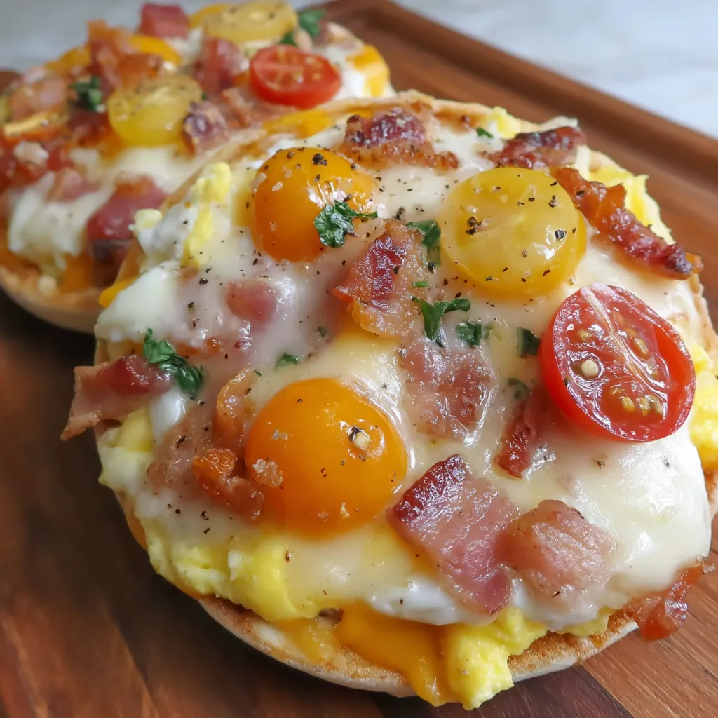 English Muffin Breakfast Pizza Recipe