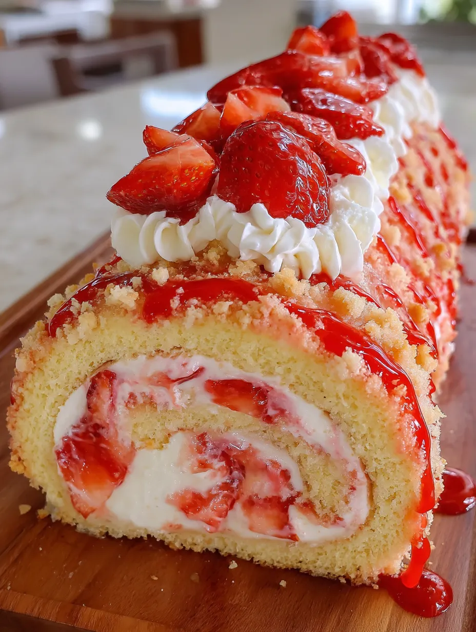 Strawberry Shortcake Cheesecake Roll