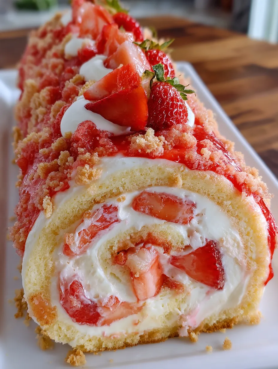 Strawberry Shortcake Cheesecake Roll