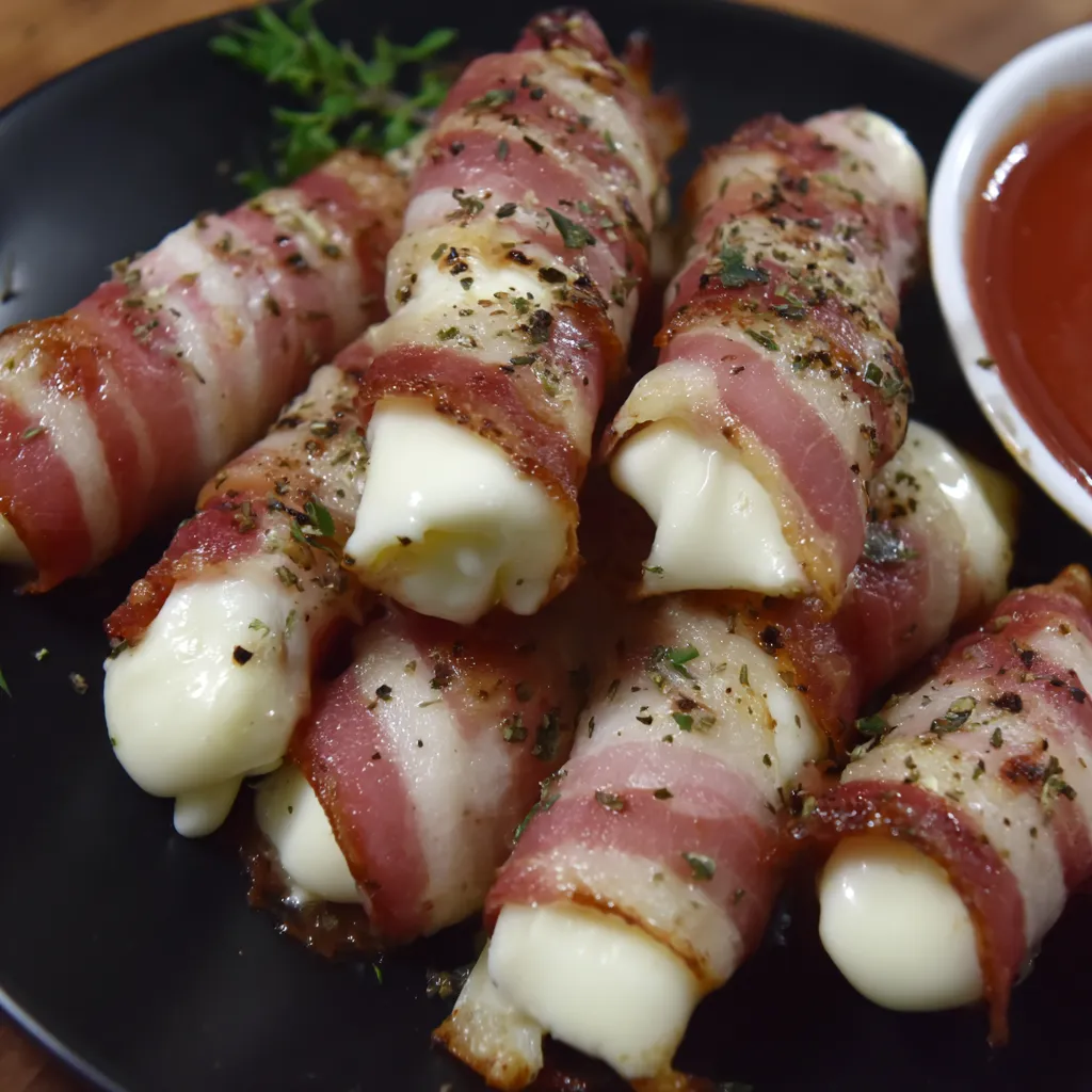 Bacon-Wrapped Mozzarella Sticks