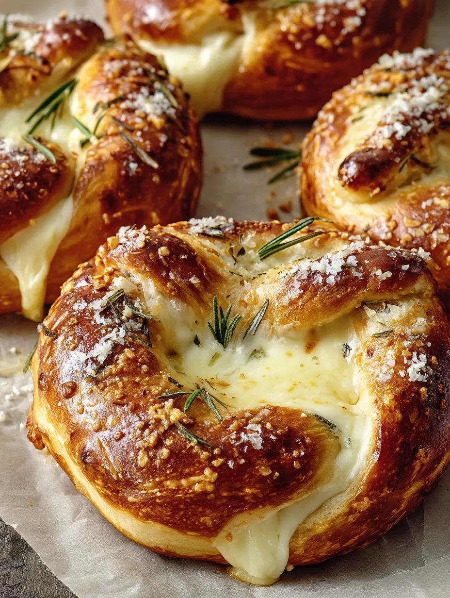 Mozzarella Stuffed Soft Pretzels