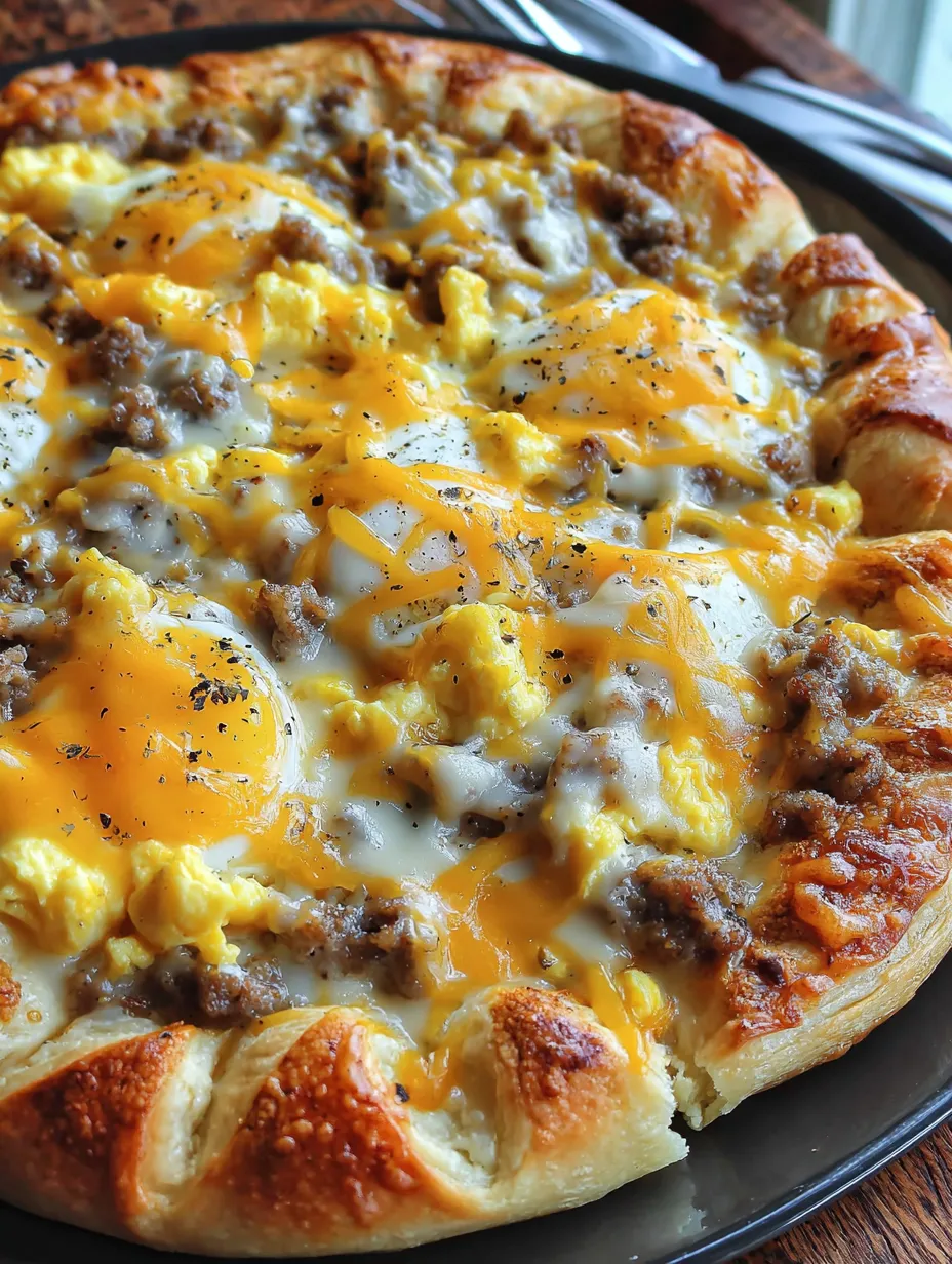 Sausage Gravy Breakfast Pizza