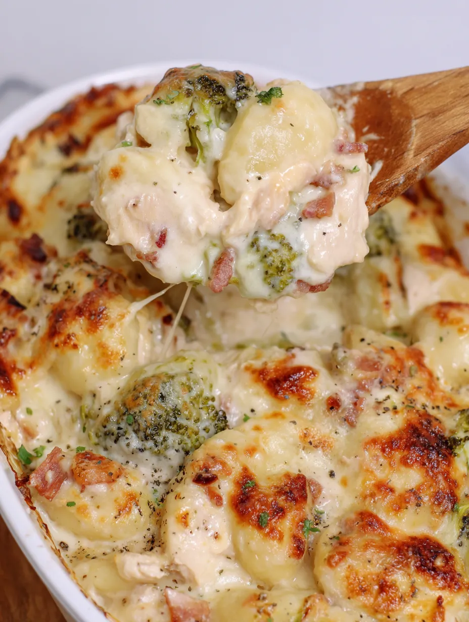 Chicken Gnocchi Alfredo Bake