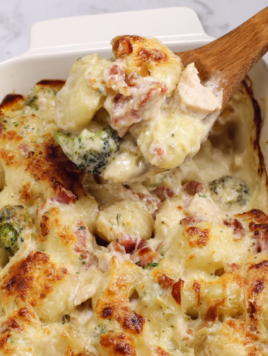 Chicken Gnocchi Alfredo Bake