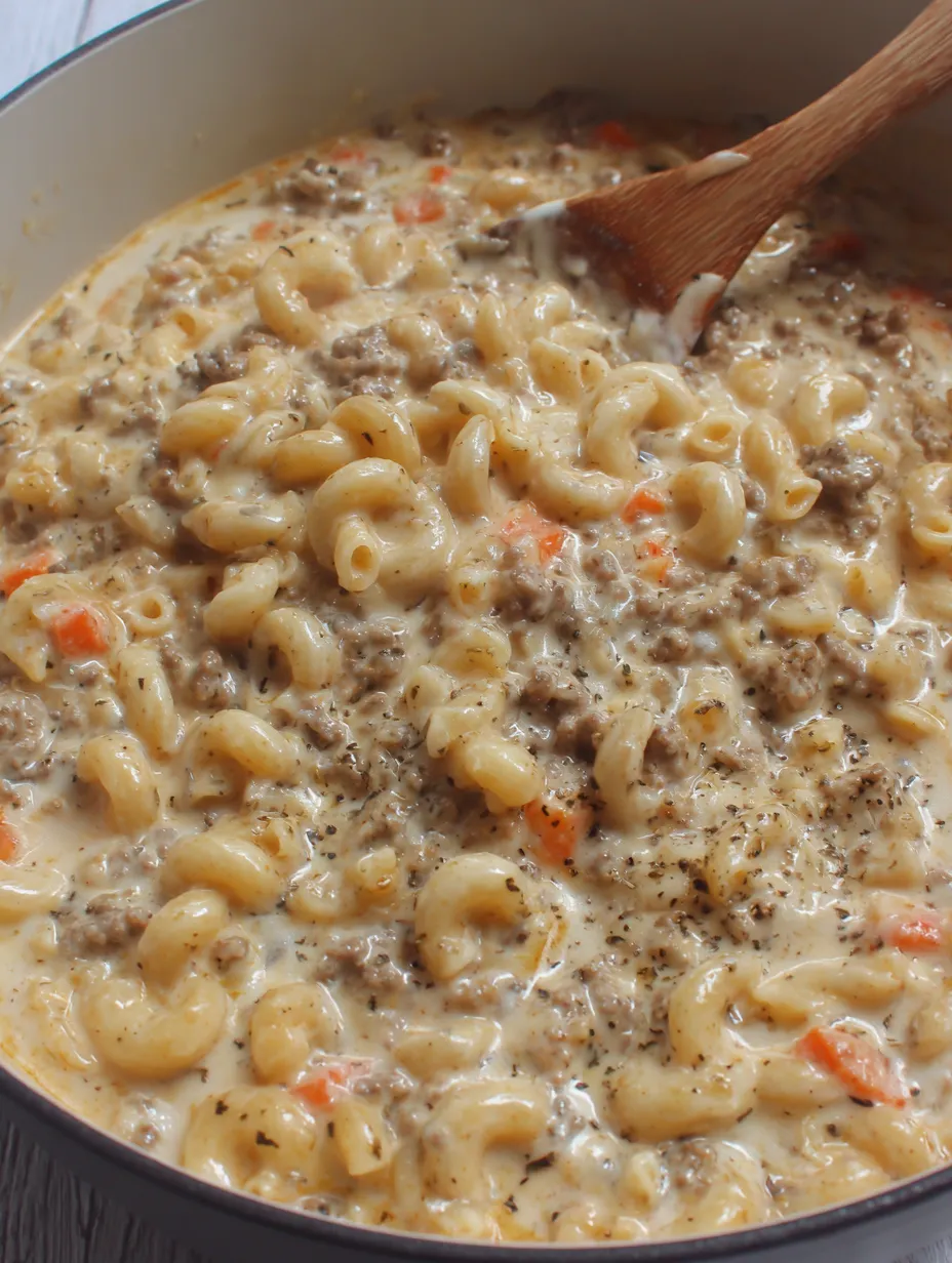 Cheeseburger Macaroni Soup