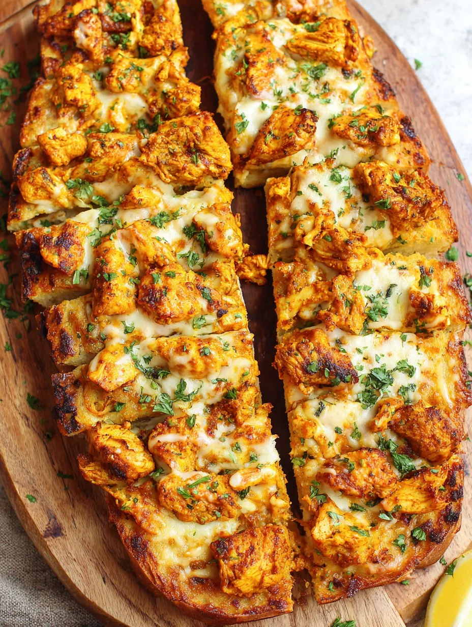 Tandoori Chicken Garlic Bread