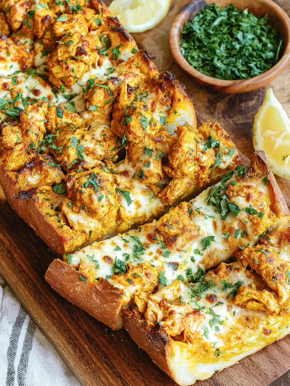 Tandoori Chicken Garlic Bread