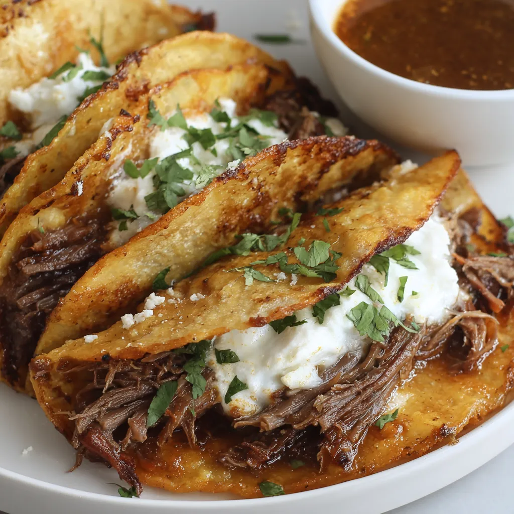 Birria Tacos with Consomme