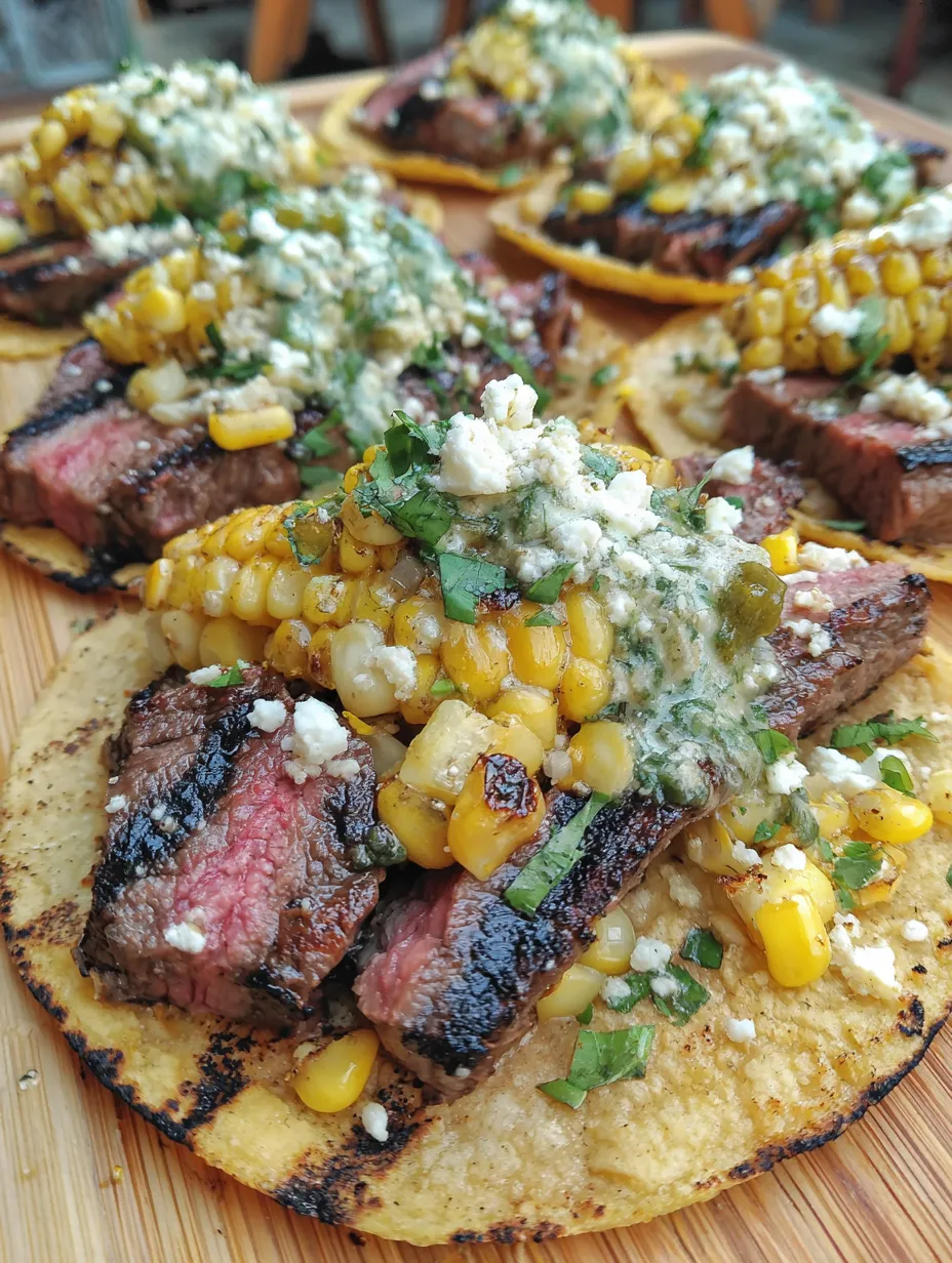 Grilled Elote Steak Tacos