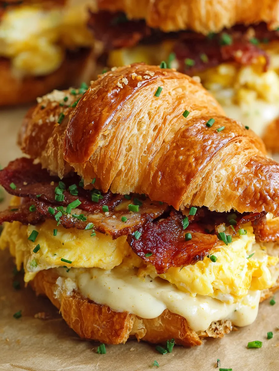 Breakfast Croissant Sandwiches