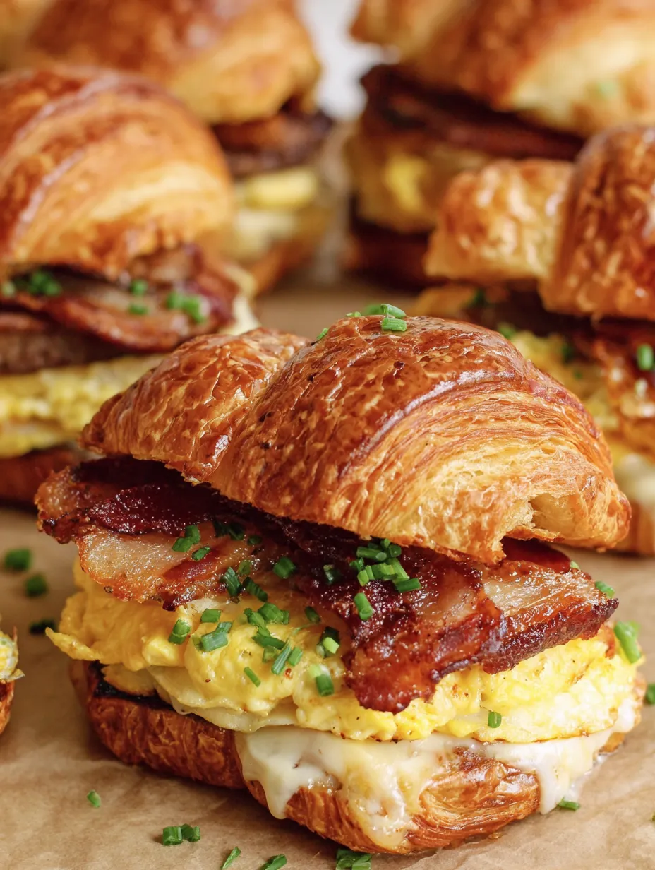 Breakfast Croissant Sandwiches