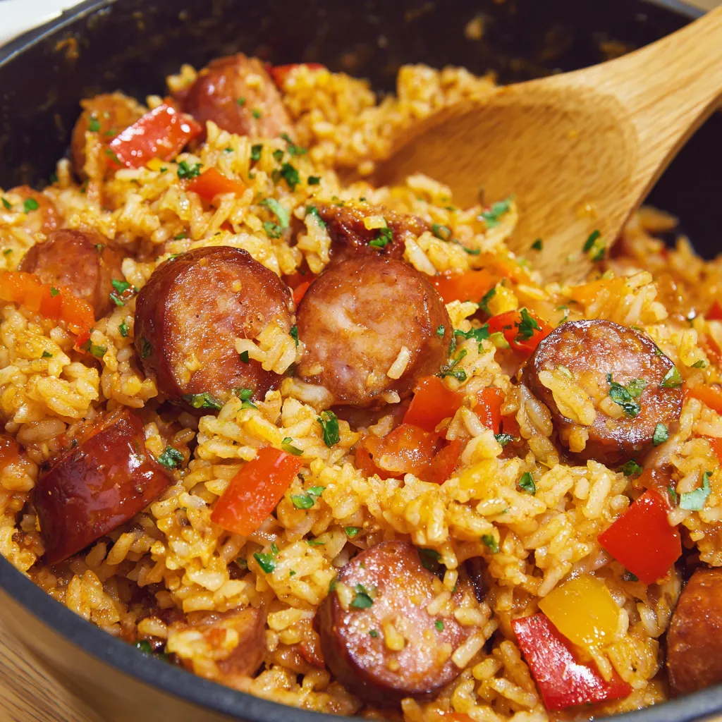 One Pot Smoked Sausage And Rice