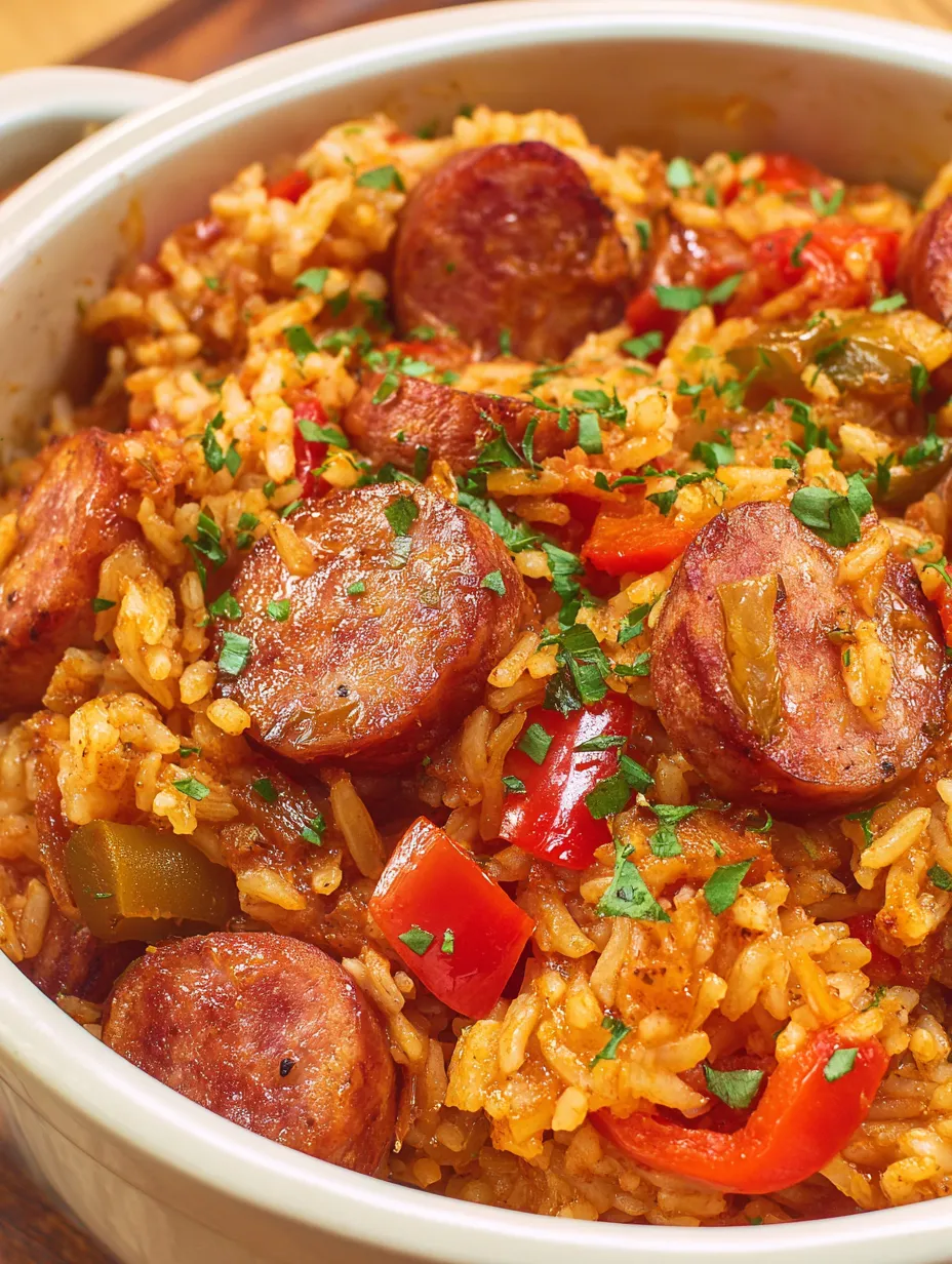 One Pot Smoked Sausage And Rice