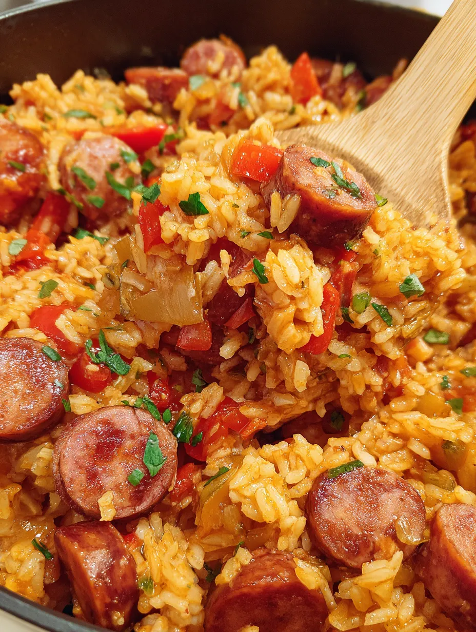One Pot Smoked Sausage And Rice
