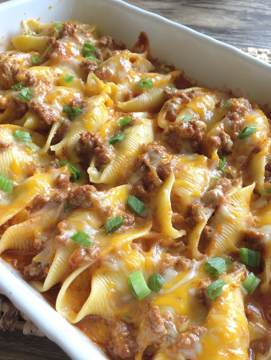 Cheesy Taco Stuffed Pasta Shells