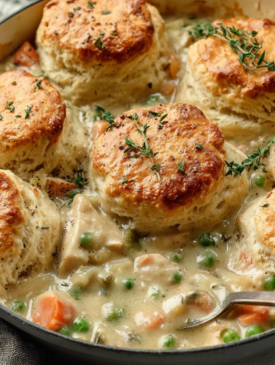 Chicken Pot Pie with Biscuits
