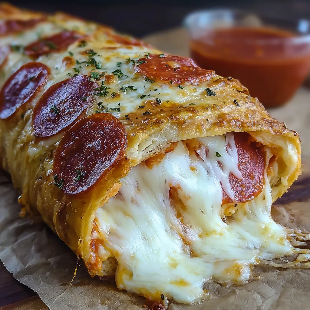 Cheesy Pepperoni Stromboli