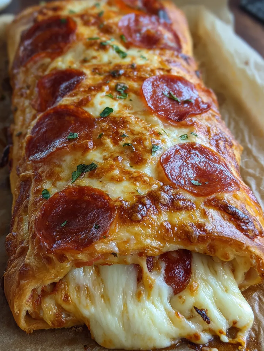 Cheesy Pepperoni Stromboli