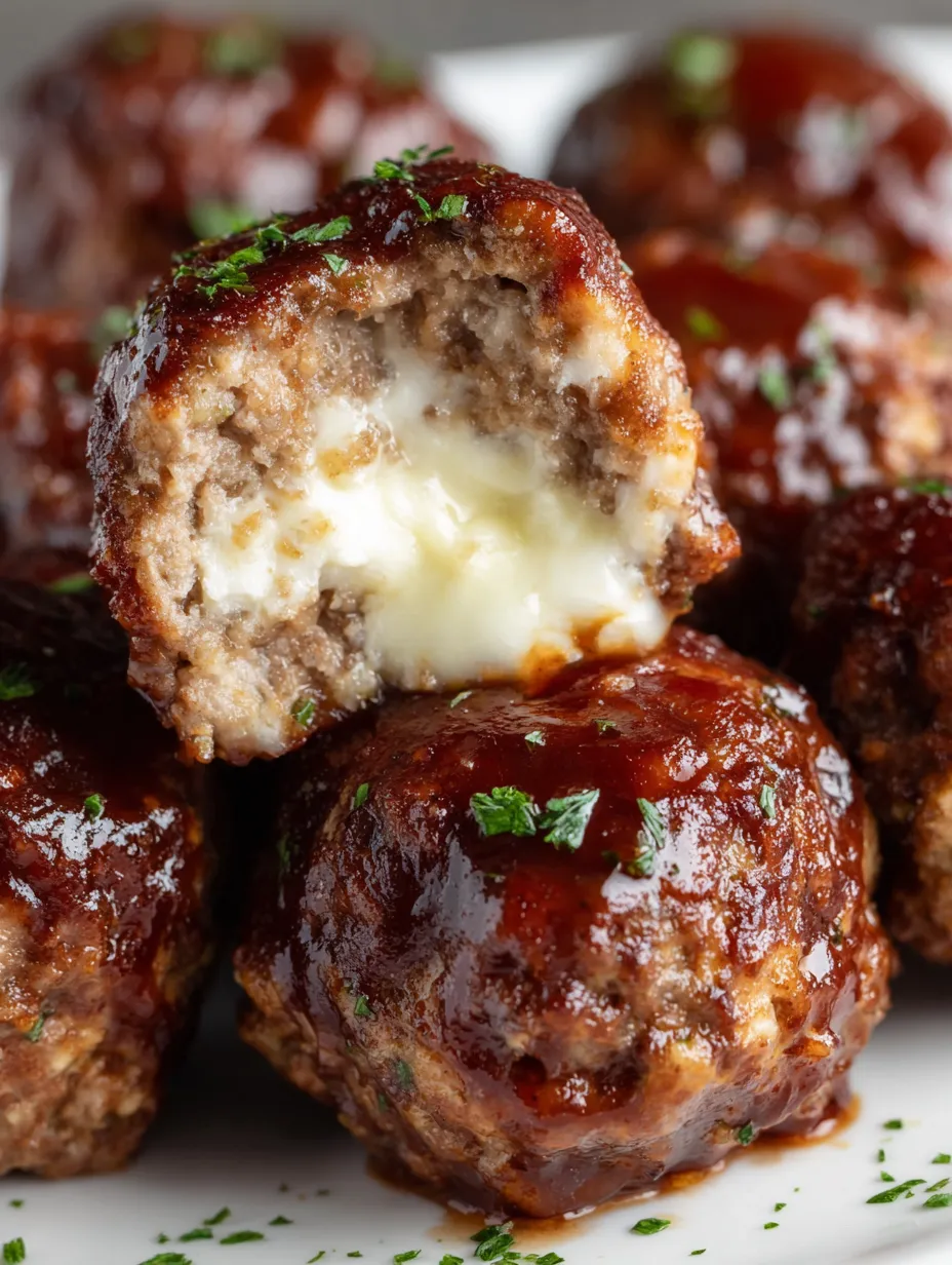 Smoked Cheese Stuffed Meatballs