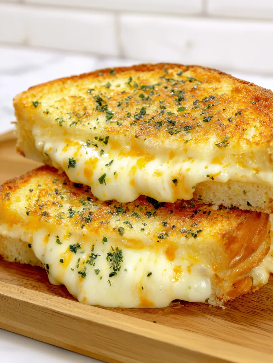 Garlic Bread Grilled Cheese