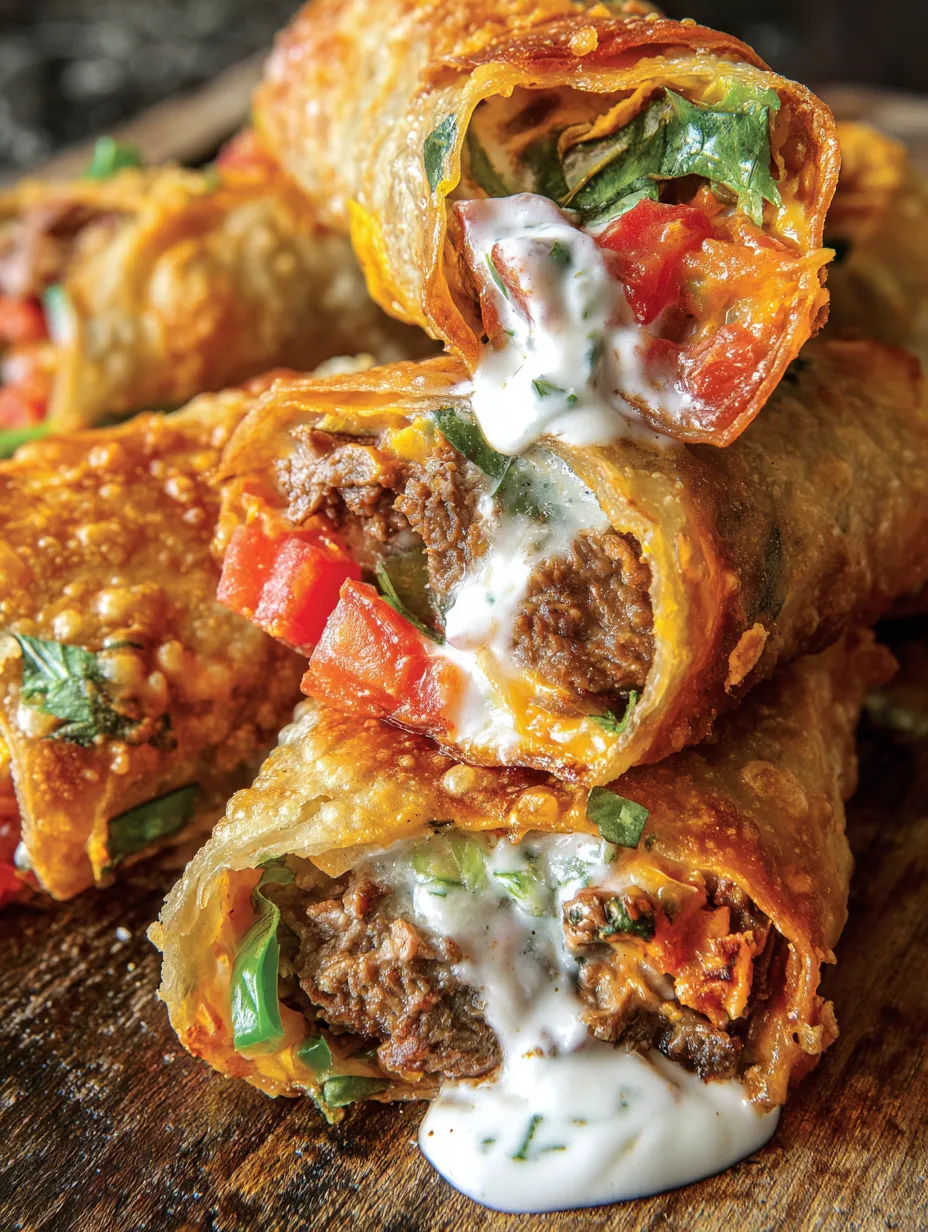 Nacho Egg Rolls