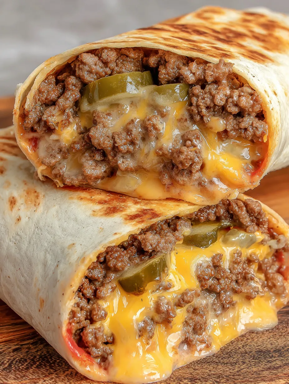 Easy Air Fryer Cheeseburger Wraps