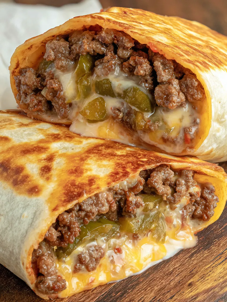Easy Air Fryer Cheeseburger Wraps