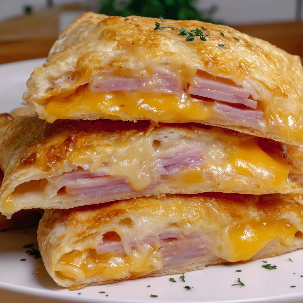 Easy Air Fryer Ham and Cheese Pockets
