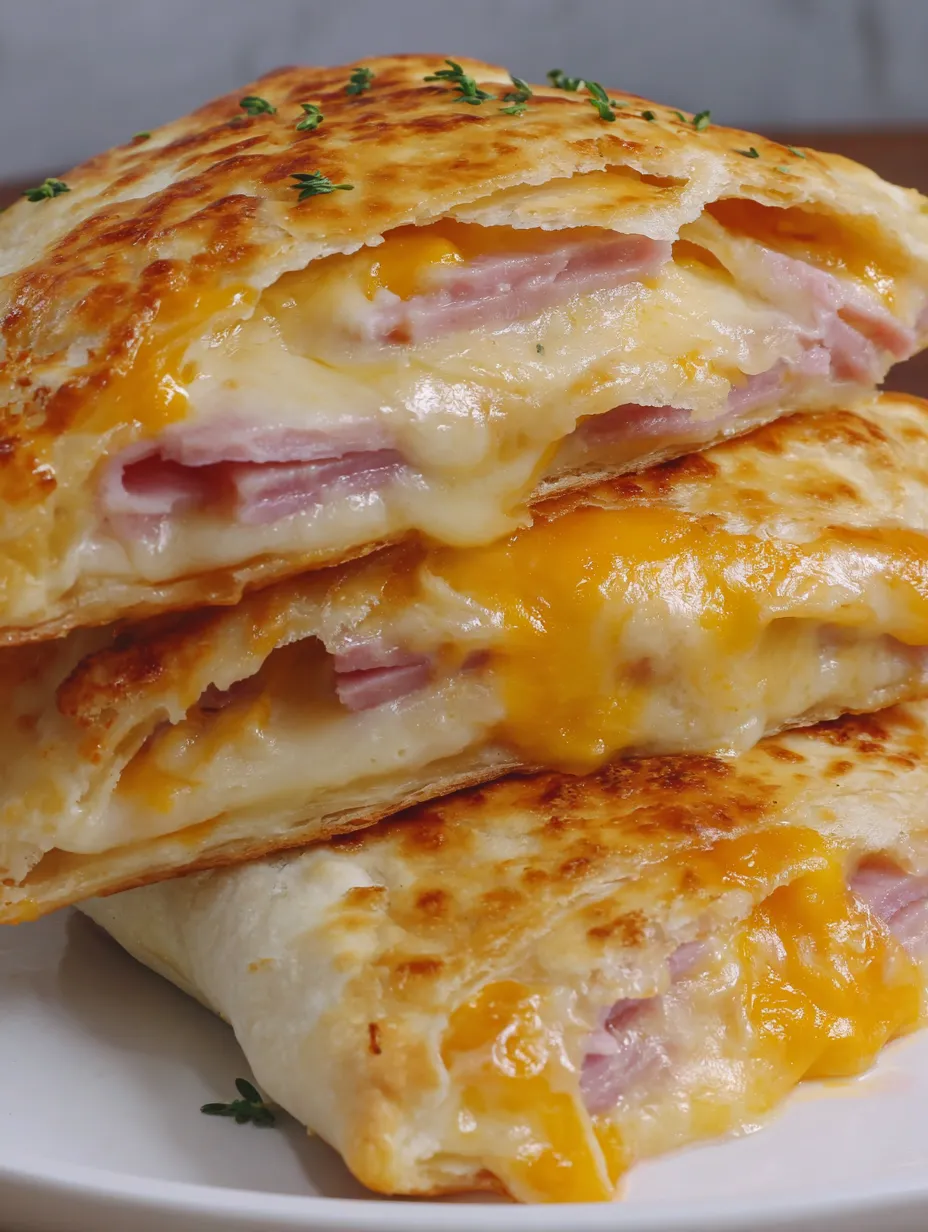 Easy Air Fryer Ham and Cheese Pockets