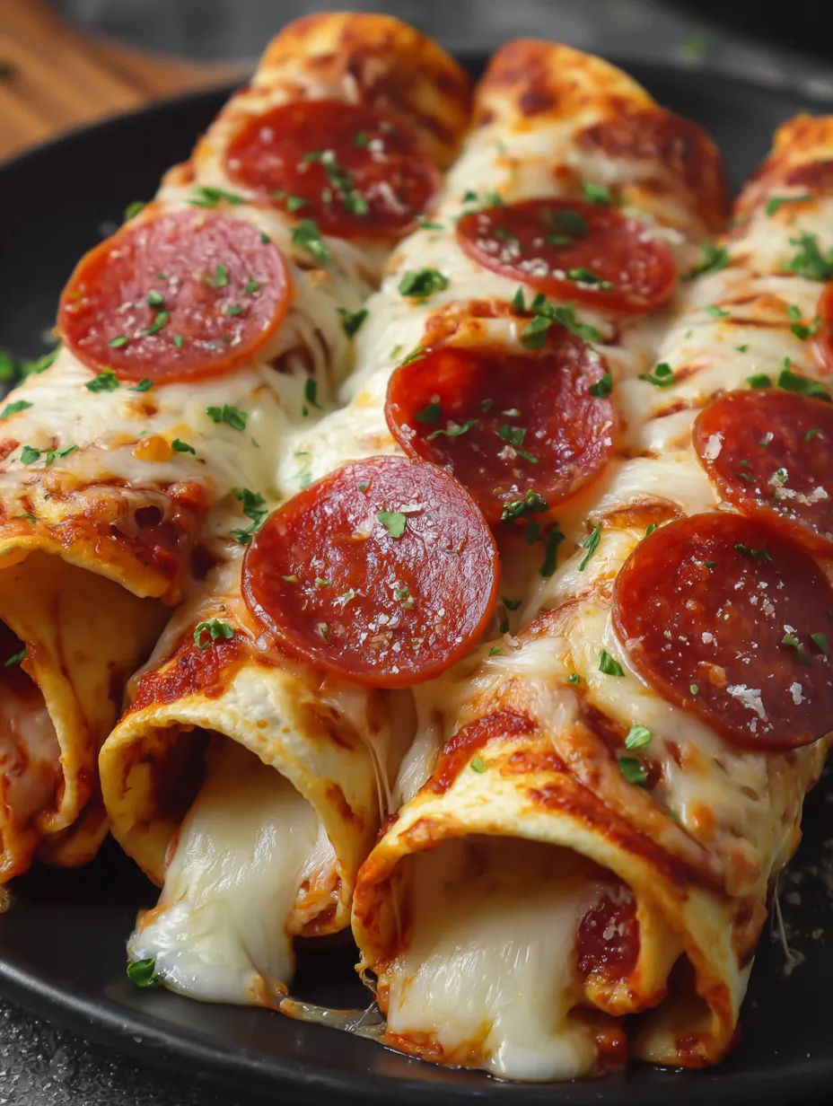 Cheesy Pepperoni Pizza Roll-Ups with Low-Carb Tortillas