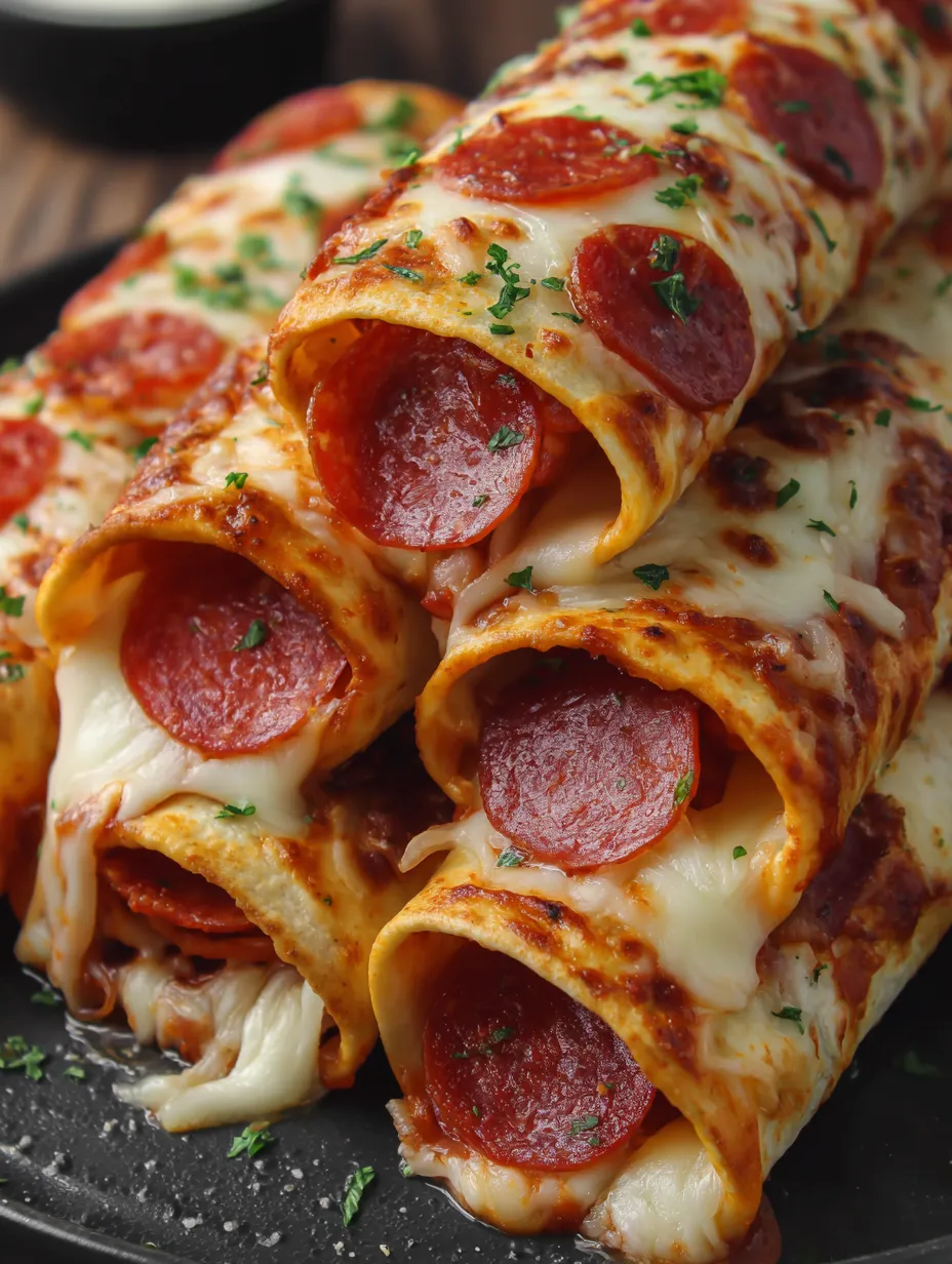 Cheesy Pepperoni Pizza Roll-Ups with Low-Carb Tortillas
