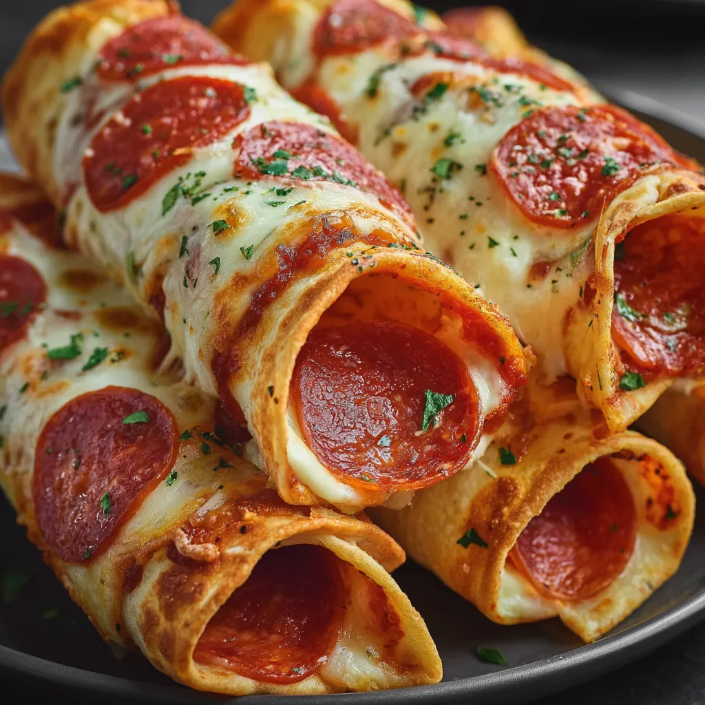 Cheesy Pepperoni Pizza Roll-Ups with Low-Carb Tortillas