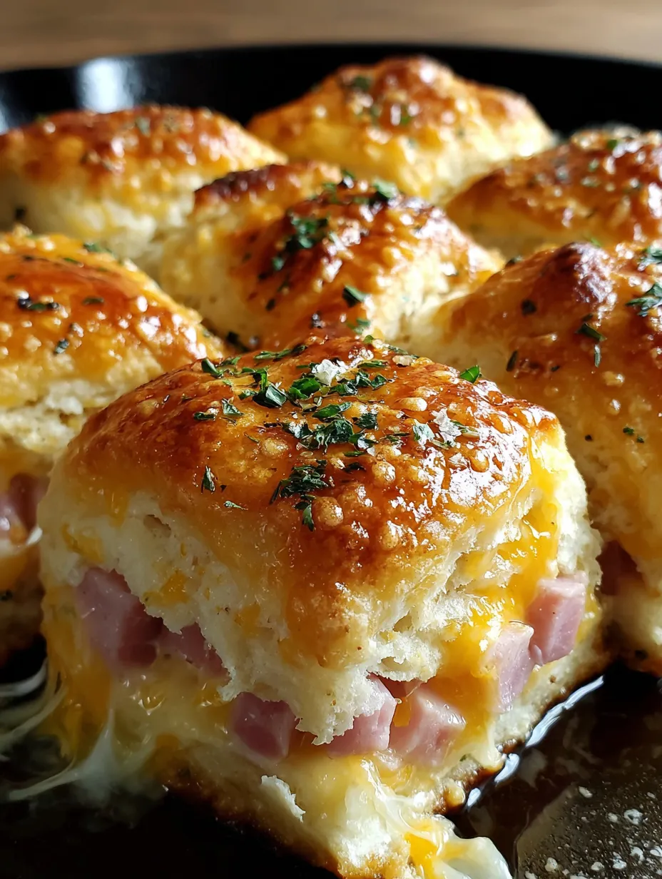 Ham and Cheese Butter Biscuits