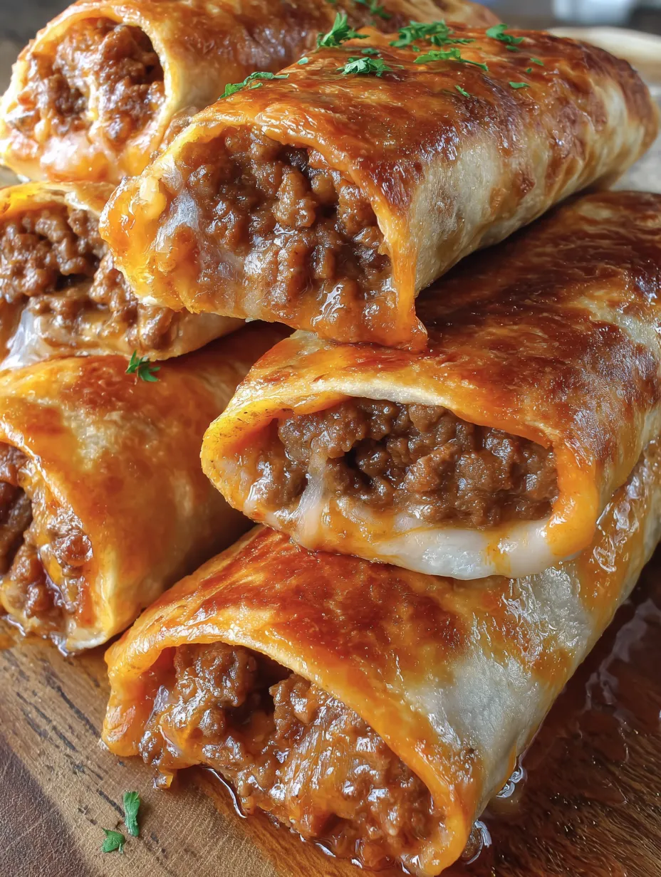Crispy Beef and Cheese Chimichangas