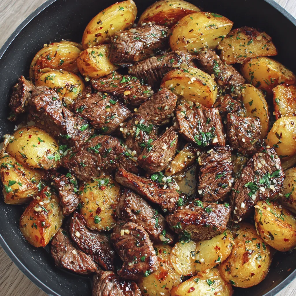 Garlic Butter Steak and Potatoes