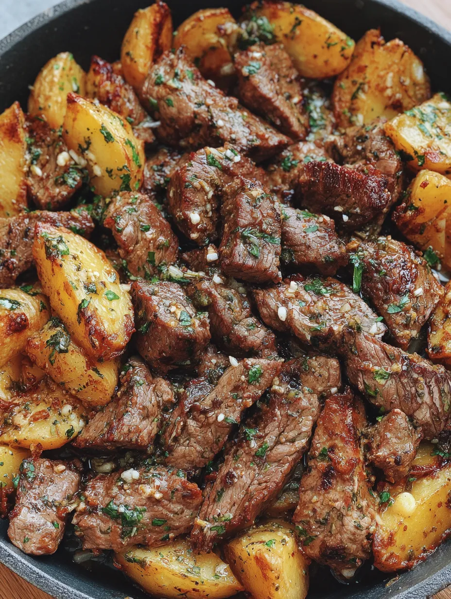 Garlic Butter Steak and Potatoes