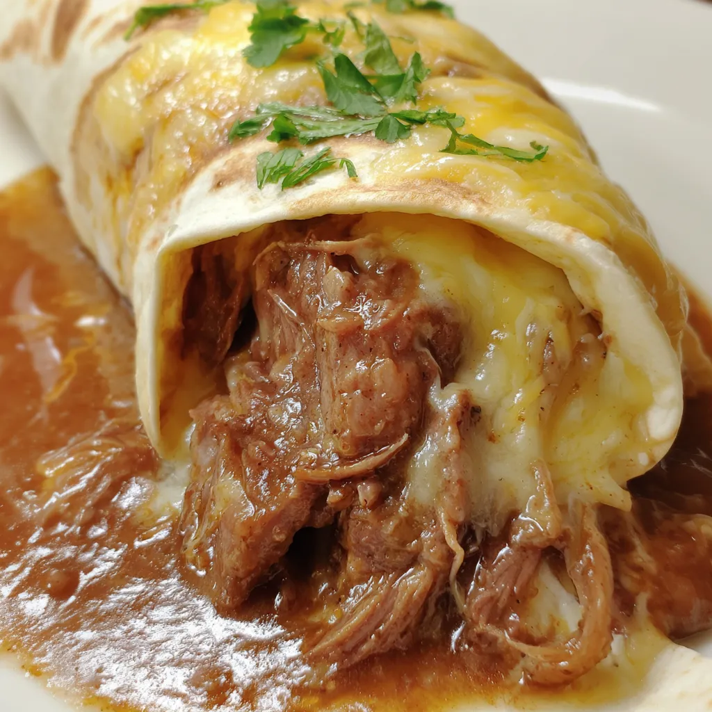 Creamy Chile Colorado Burritos