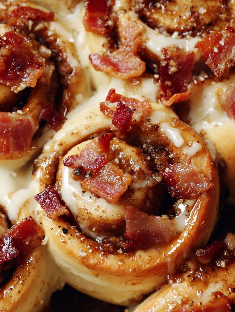 Bourbon Maple Bacon Cinnamon Rolls