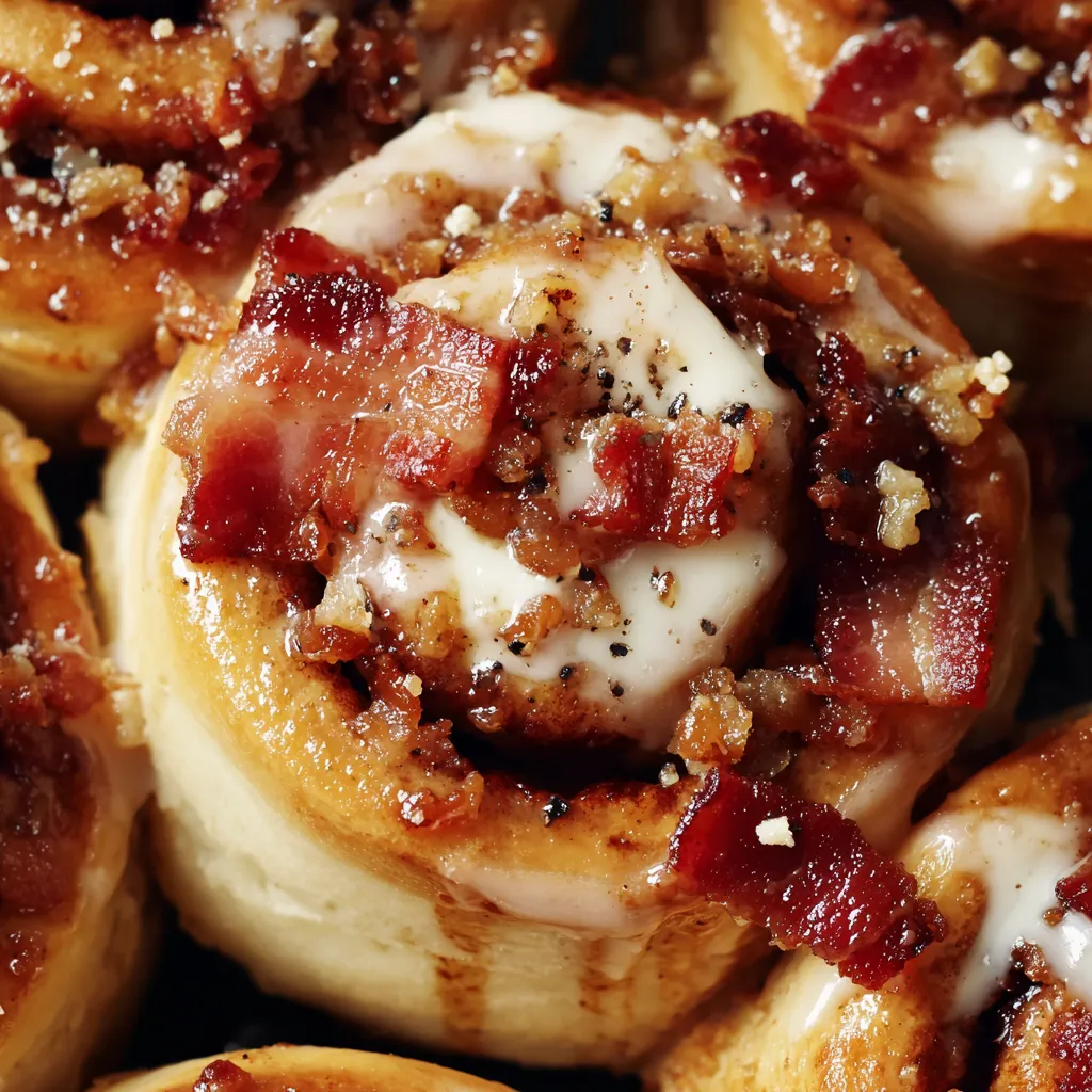 Bourbon Maple Bacon Cinnamon Rolls